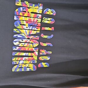 Mens black Billionaire Boys Club tshirt tie dye letters